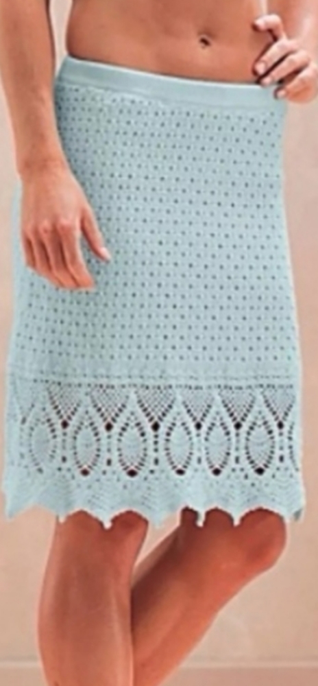Athleta Cream Crochet Knit A-Line Skirt - Picture 6 of 6